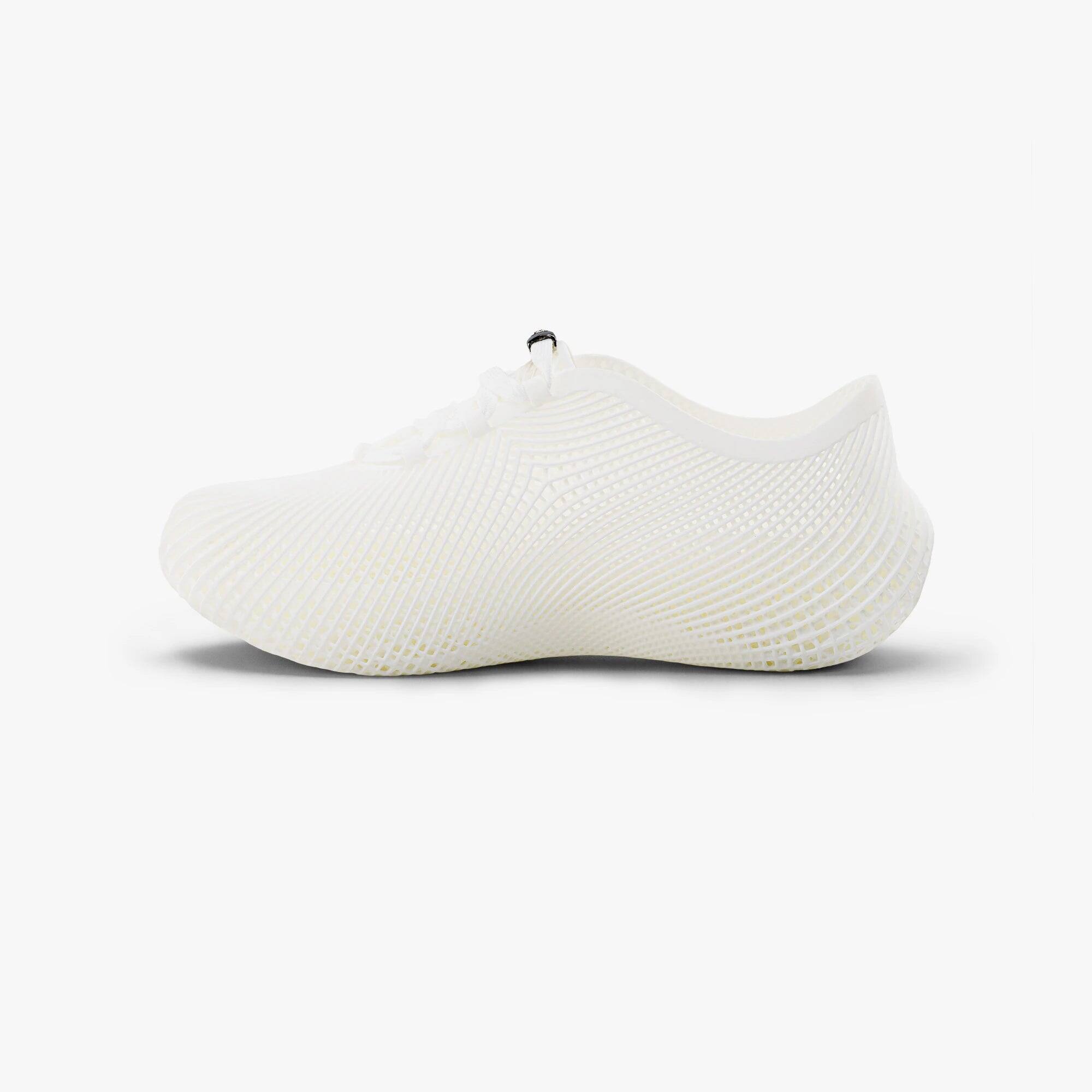 Left. Nexbie - Aeroraise 3D Printed Sneakers - White.