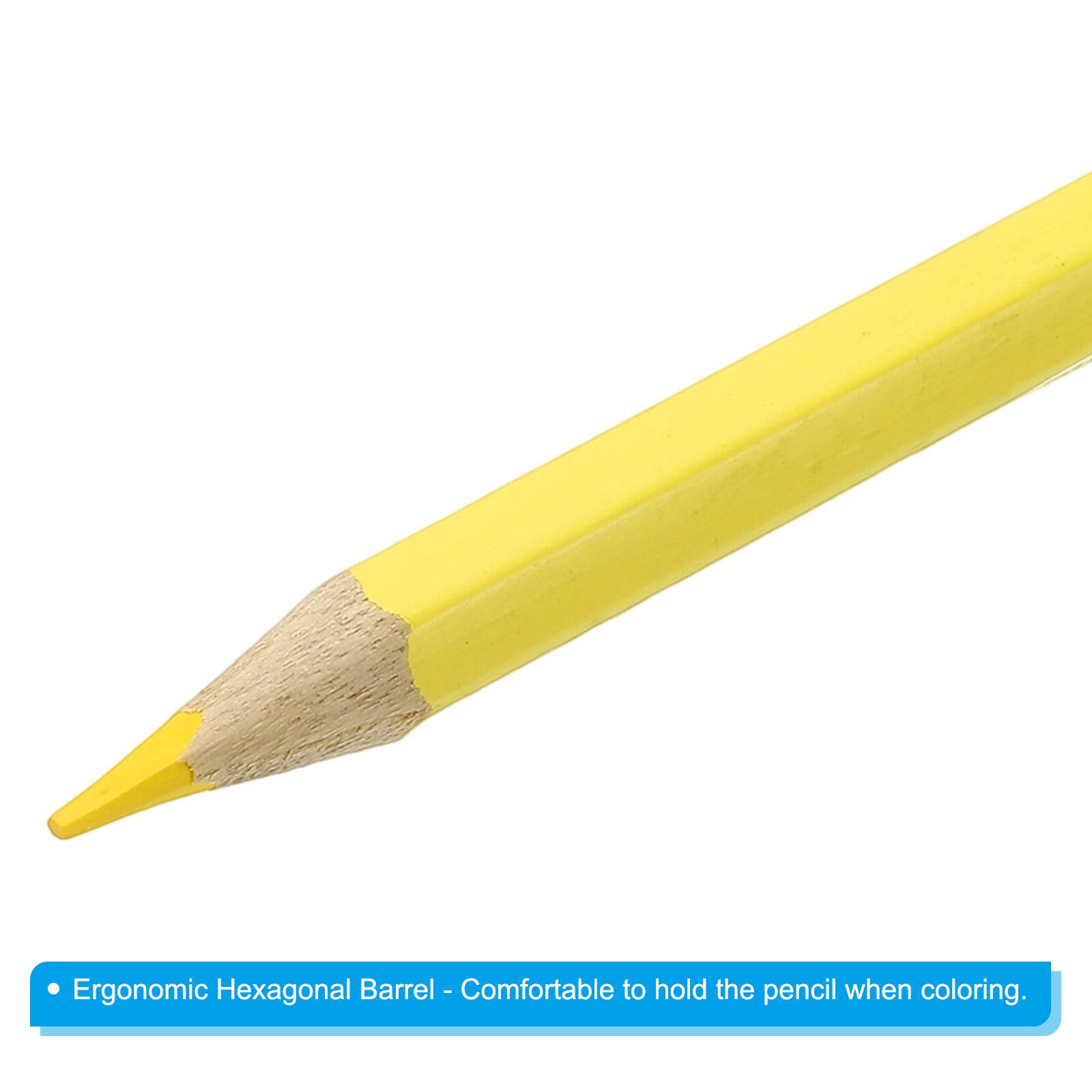 Ergonomic Hexagonal Barrel - Comfortable to hold the pencil when coloring.