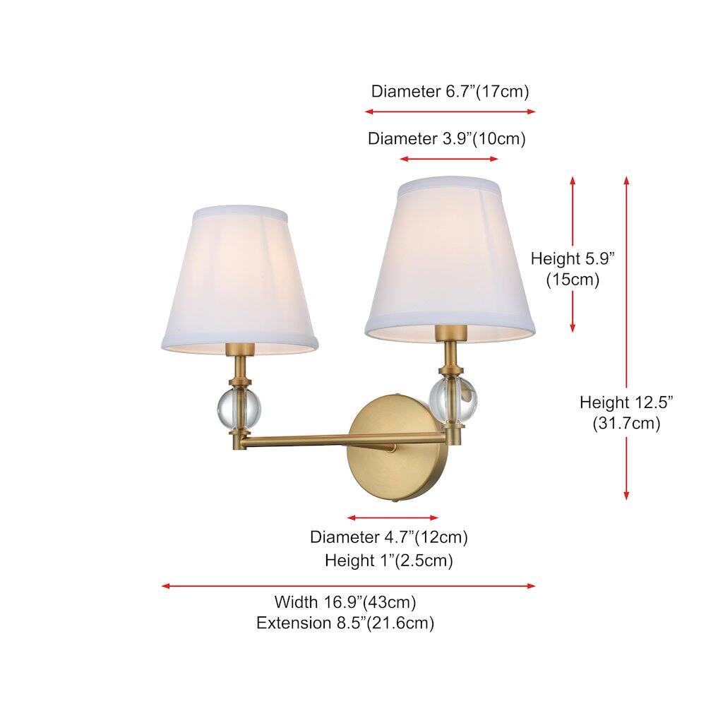 Diameter 6.7" (17cm)  
Diameter 3.9" (10cm)  
Height 5.9" (15cm)  
Height 12.5" (31.7cm)  
Diameter 4.7" (12cm)  
Height 1" (2.5cm)  
Width 16.9" (43cm)  
Extension 8.5" (21.6cm)