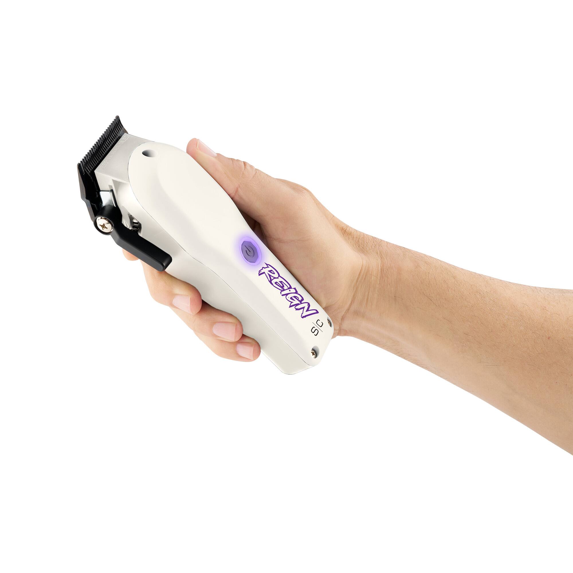 Alt View 5. StyleCraft - Reign Professional Hair Clipper with Digital Brushless Motor, USB-C Rechargeable - White.