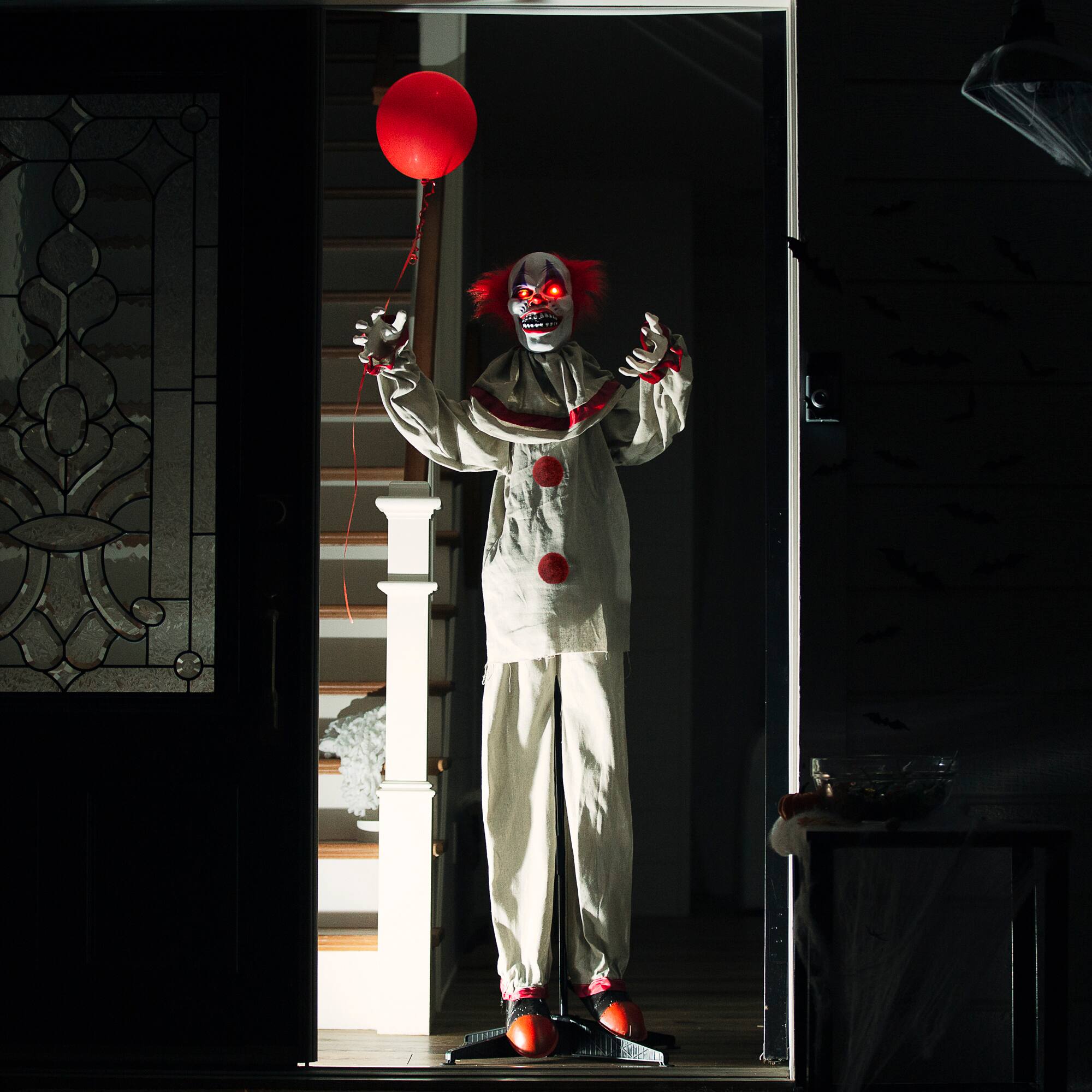 Alt View 1. Best Choice Products - Best Choice Products Scary Harry the Motion Activated Animatronic Killer Clown, Halloween Prop w/ Pre-Recorded Lines - Beige.