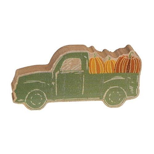 Left. BreeBe - *3/Set Welcome Autumn Green Truck Blocks - Multicolor.