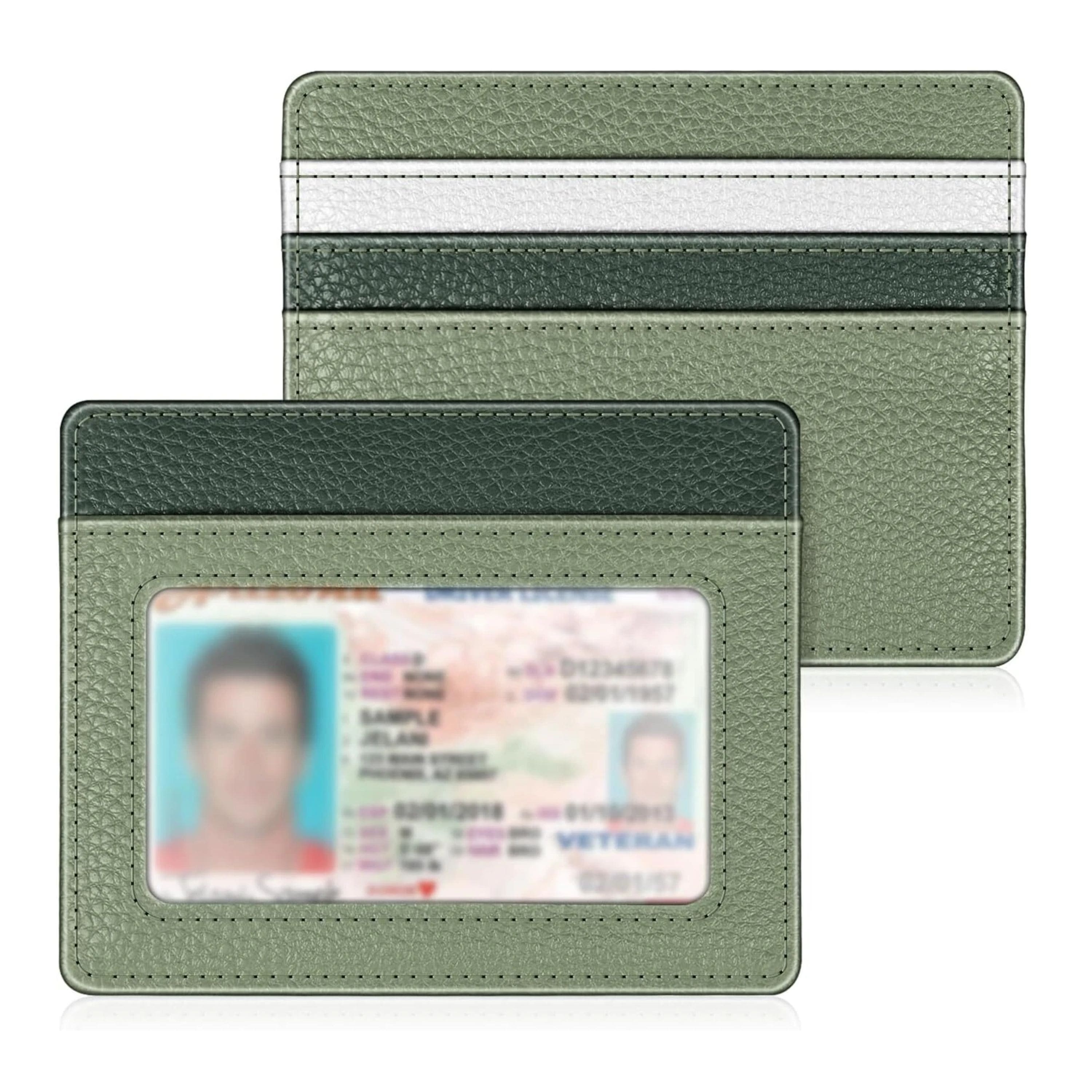 Kitcheniva - Slim Minimalist Credit Card Holder & Wallet With ID Window - Gradient Green price history on PriceWatchPro