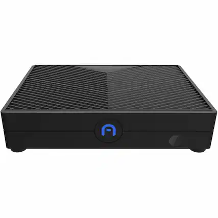 Front. Azulle - Azulle Ally Mini PC - Qualcomm Snapdragon 665 Chip - Android 10 - Qualcomm Andreno 610 - 4GB LPDDR4X4 - 64 GB Flash - Black.