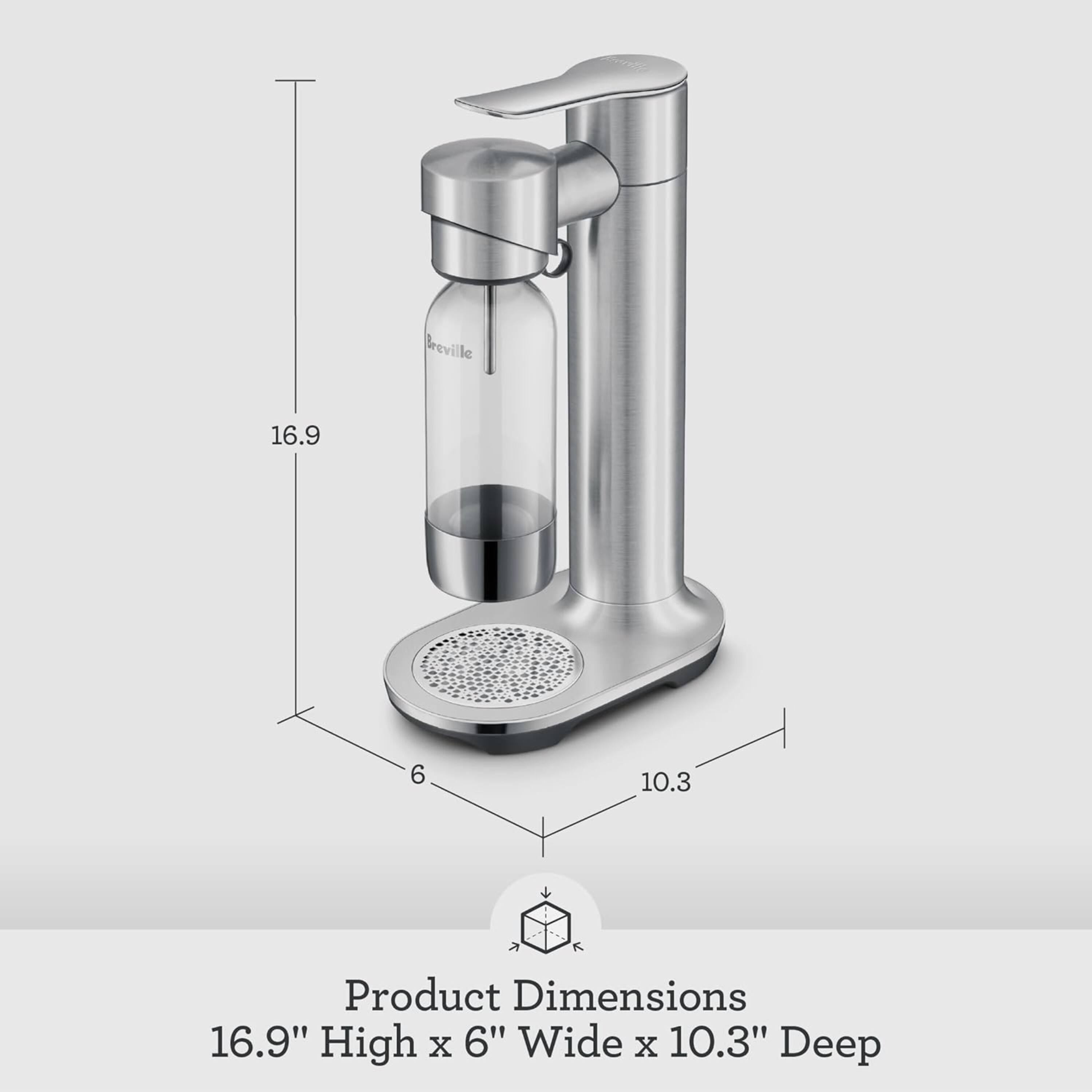 Breville 16.9" High x 6" Wide x 10.3" Deep