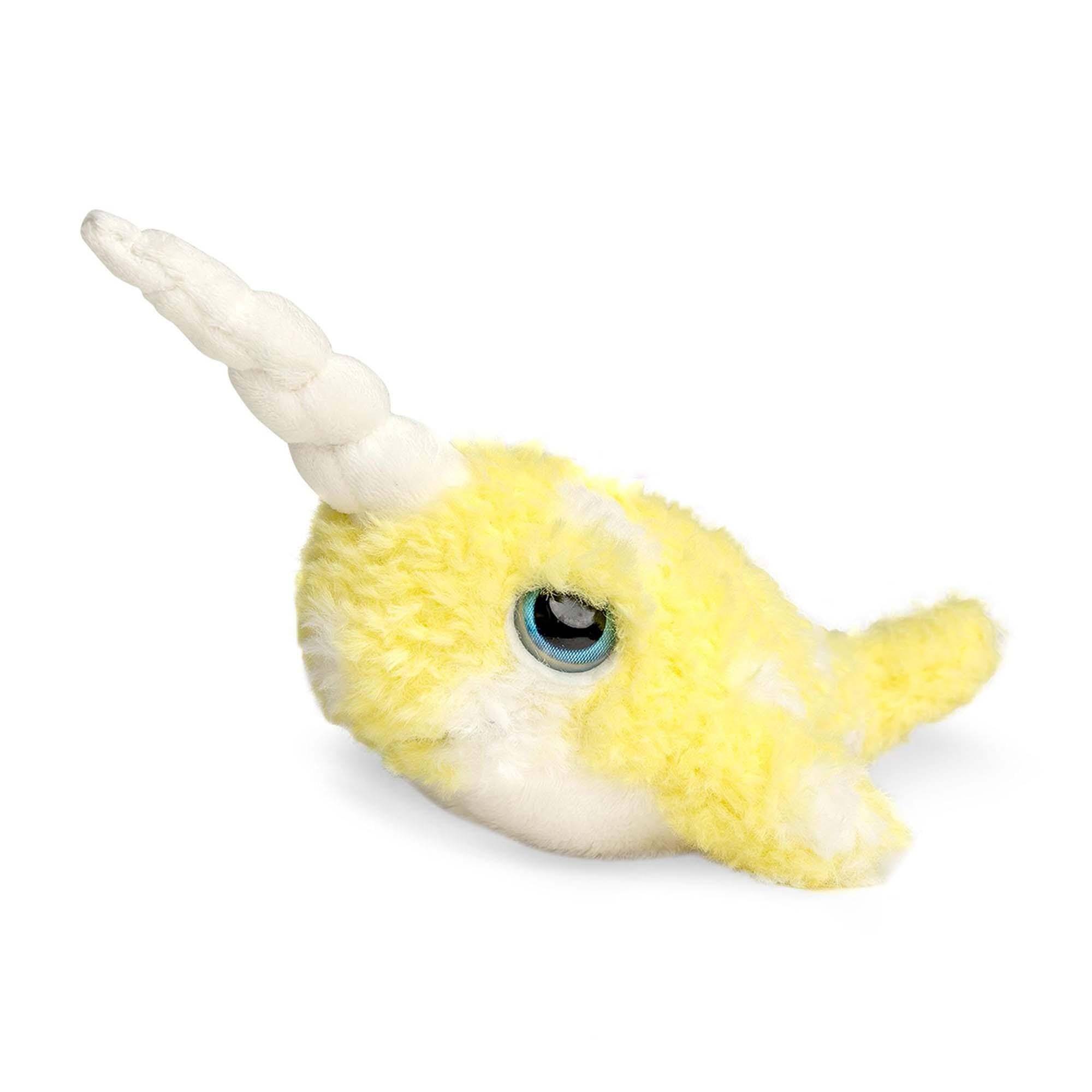 Alt View 1. Kellytoy - Cute & Cuddly Narwhal 6 Inch Plush | Light Yellow - Yellow.