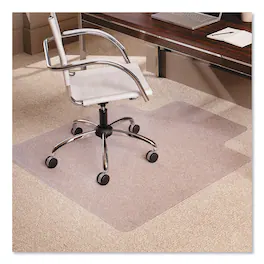 ES Robbins - EverLife Moderate Use Chair Mat for Low Pile Carpeted Floors Rectangular with Lip Crystal Edges 45" x 53" - Clear