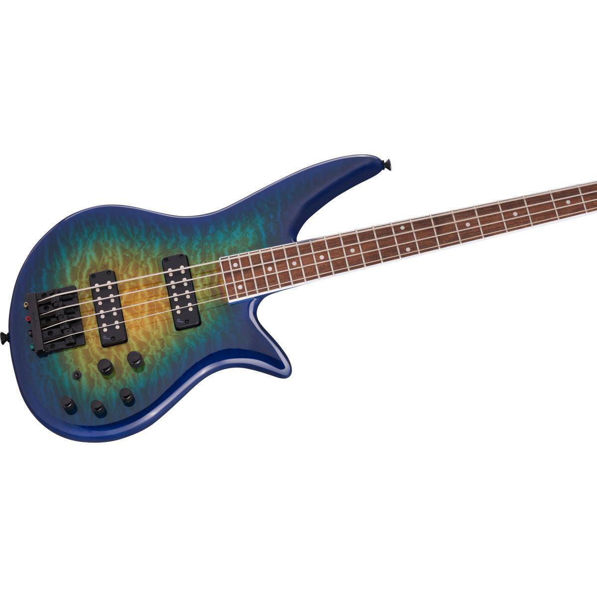 Alt View 3. Jackson - Jackson X Spectra Bass SBXQ IV Electric Guitar, Laurel, Amber Blue Burst.