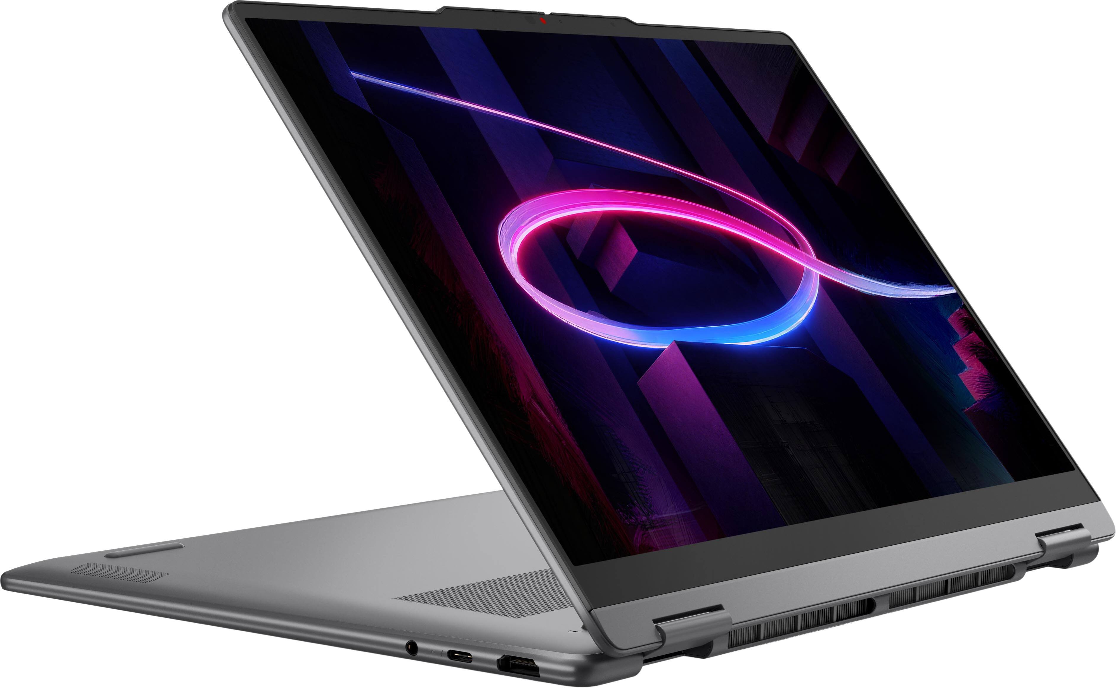 Alt View 13. Lenovo - Yoga 7i 2-in-1 - Copilot+ PC - 14" 2K OLED Touchscreen Laptop - Core Ultra 5 Processor 322 2026- 16GB Memory - 512GB SSD - Luna Grey.