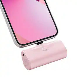 iWalk - Small Portable Charger 4500mAh Ultra-Compact Power Bank Cute Battery Pack - Pink