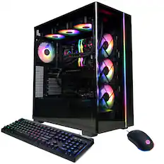 Front. CyberPowerPC - Gaming Desktop - AMD Ryzen 7 9800X3D - NVIDIA GeForce RTX 5070 Ti 16GB - 32GB DDR5 - 2TB PCIe 4.0 SSD - Black.