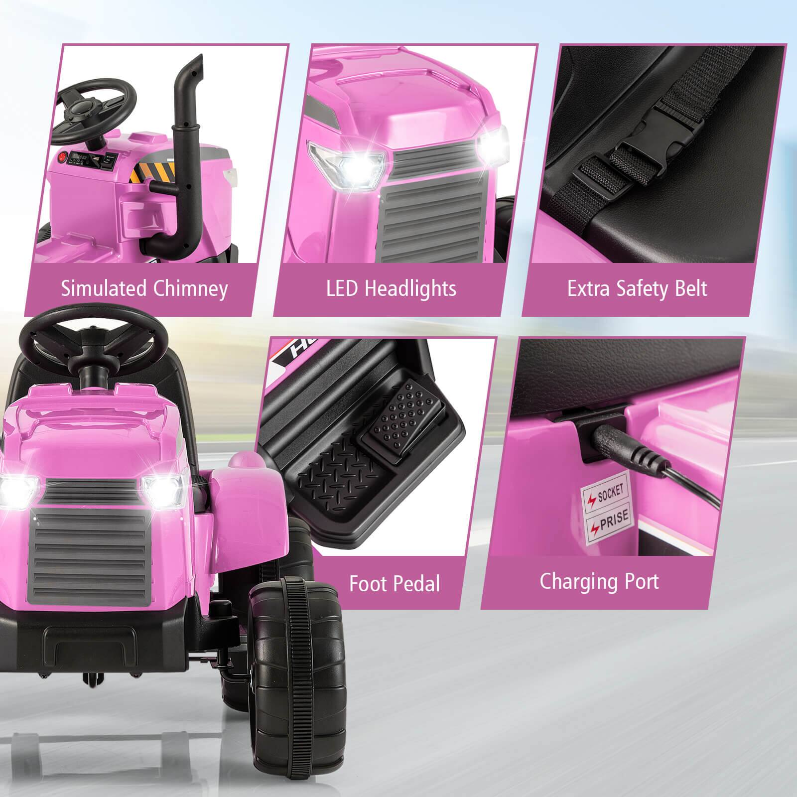 - Simulated Chimney
- LED Headlights
- Extra Safety Belt
- Foot Pedal
- Charging Port