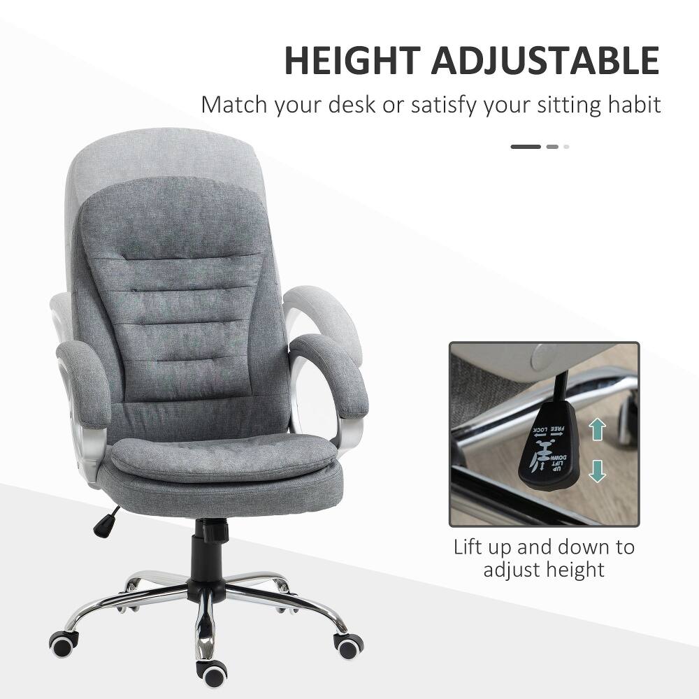 HEIGHT ADJUSTABLE  
Match your desk or satisfy your sitting habit

LOCK FREE  
DOMM 1 LIFT UP  
Lift up and down to adjust height