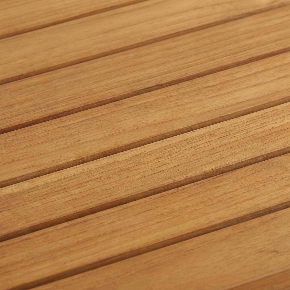 Alt View 1. Outdoor Escape - Teak Wood Outdoor Coffee Table with Durable Construction and Elegant Finish - Brown.