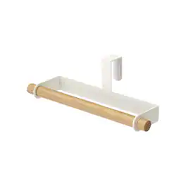 Yamazaki Home - Cabinet Door Dish Towel Hanger - Steel + Wood - White