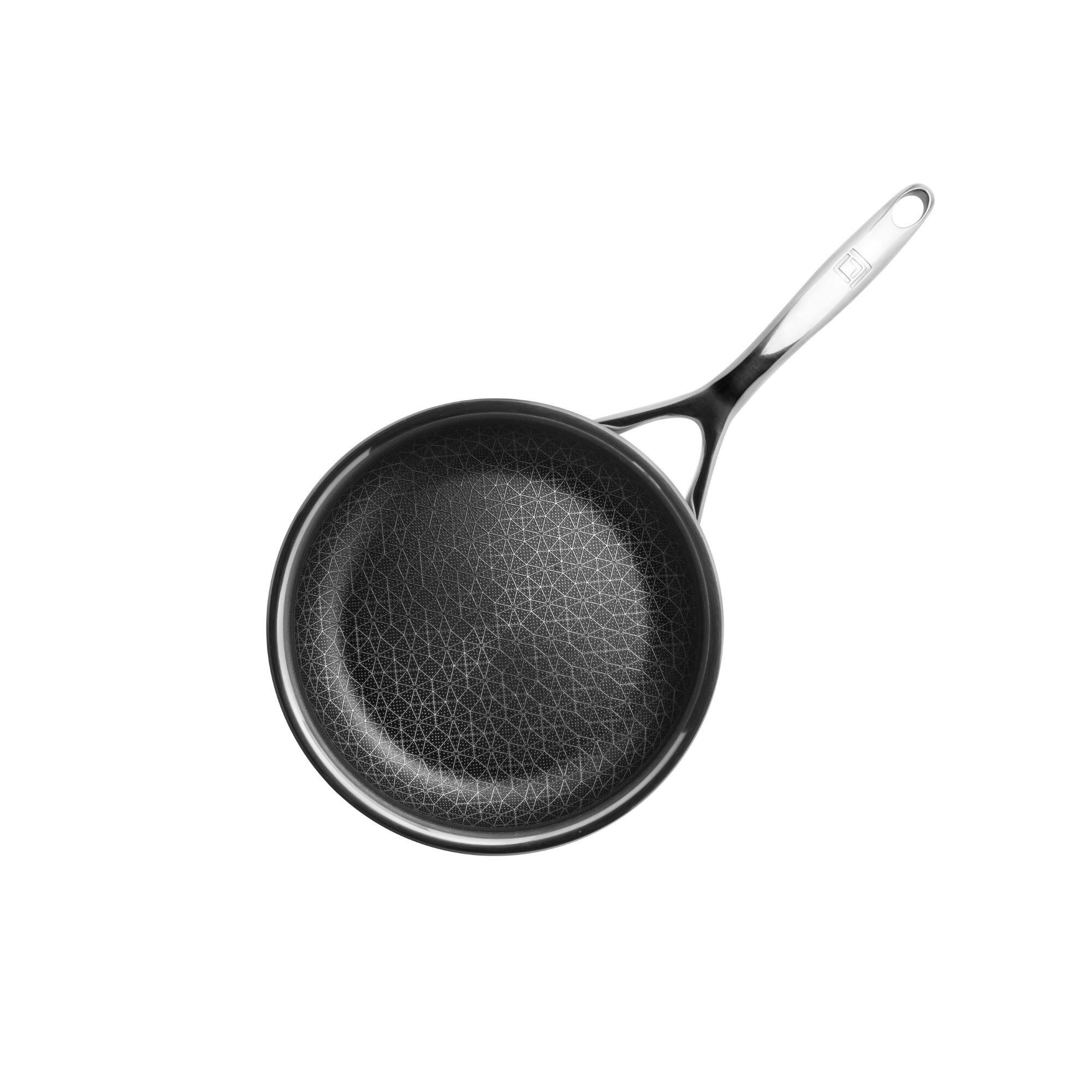 Alt View 1. Livwell Brands - DiamondClad™ 8" Hybrid Nonstick Stainless Steel Frying Pan, Dishwasher Safe, PFOA-free – Silver/Black - Black/Silver.