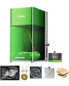 xTool - F1 Ultra 20W Fiber & Diode Dual Laser Engraver, 10000mm/s Ultra Fast Laser Engraver and Cutter Machine for Metal