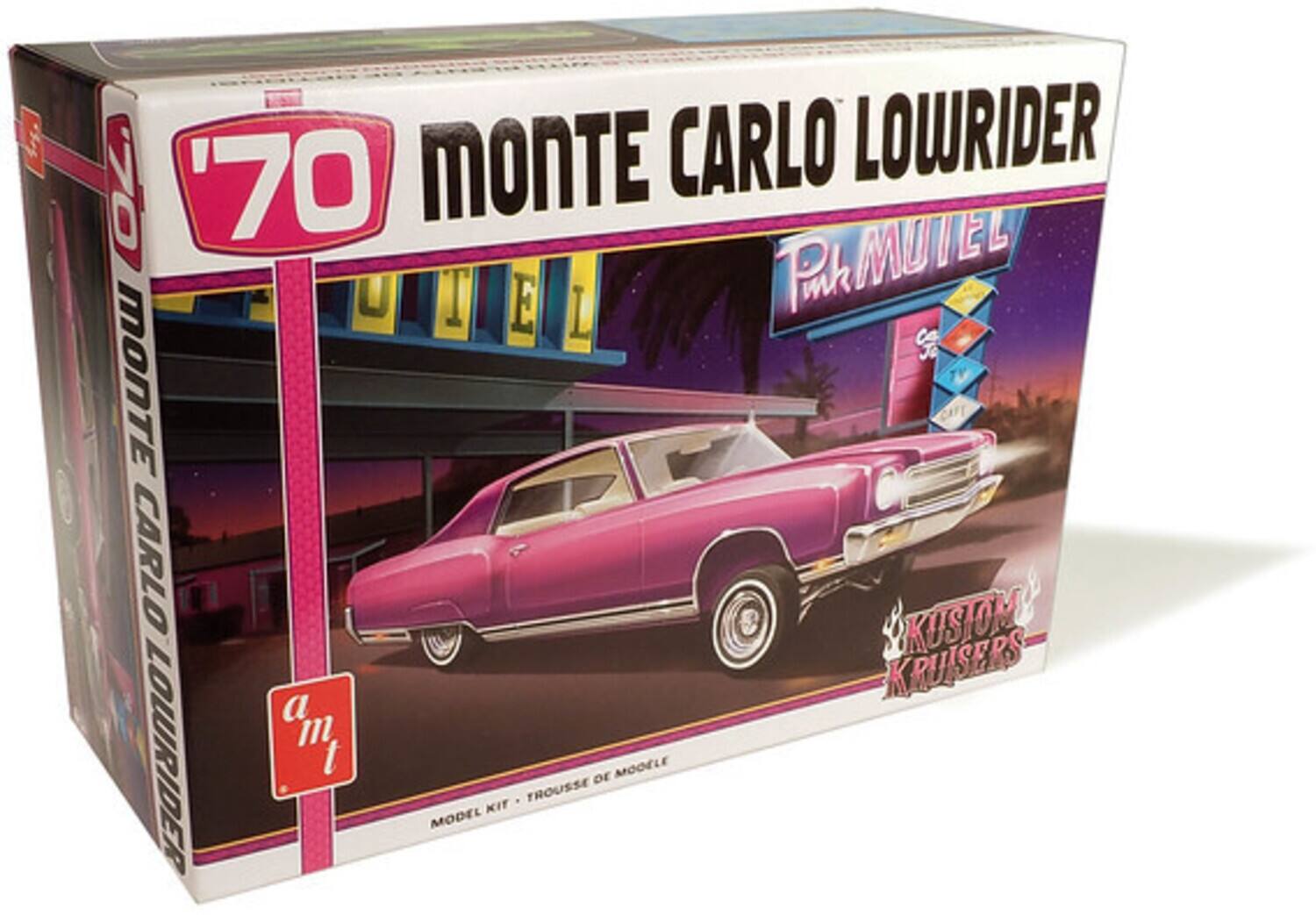 '70 MONTE CARLO LOWRIDER  
PHMUTEL  
a m t  
KUSTOM KRUISERS  
MODEL KIT • TROUSSE DE MOOEFLE'