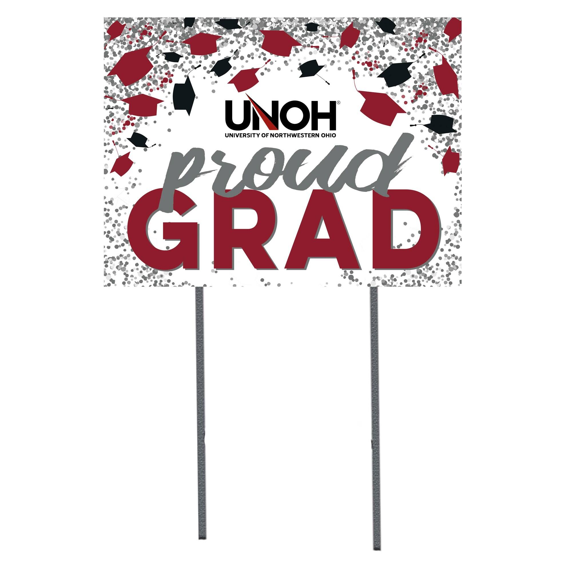 Northwestern Ohio Racers 18" x 24" Proud Grad Yard Sign
