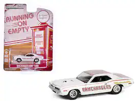 Greenlight - 1970 Plymouth Hemi Barracuda "Ramchargers" "Running on Empty" Series 17 1/64 - White With Red Stripes