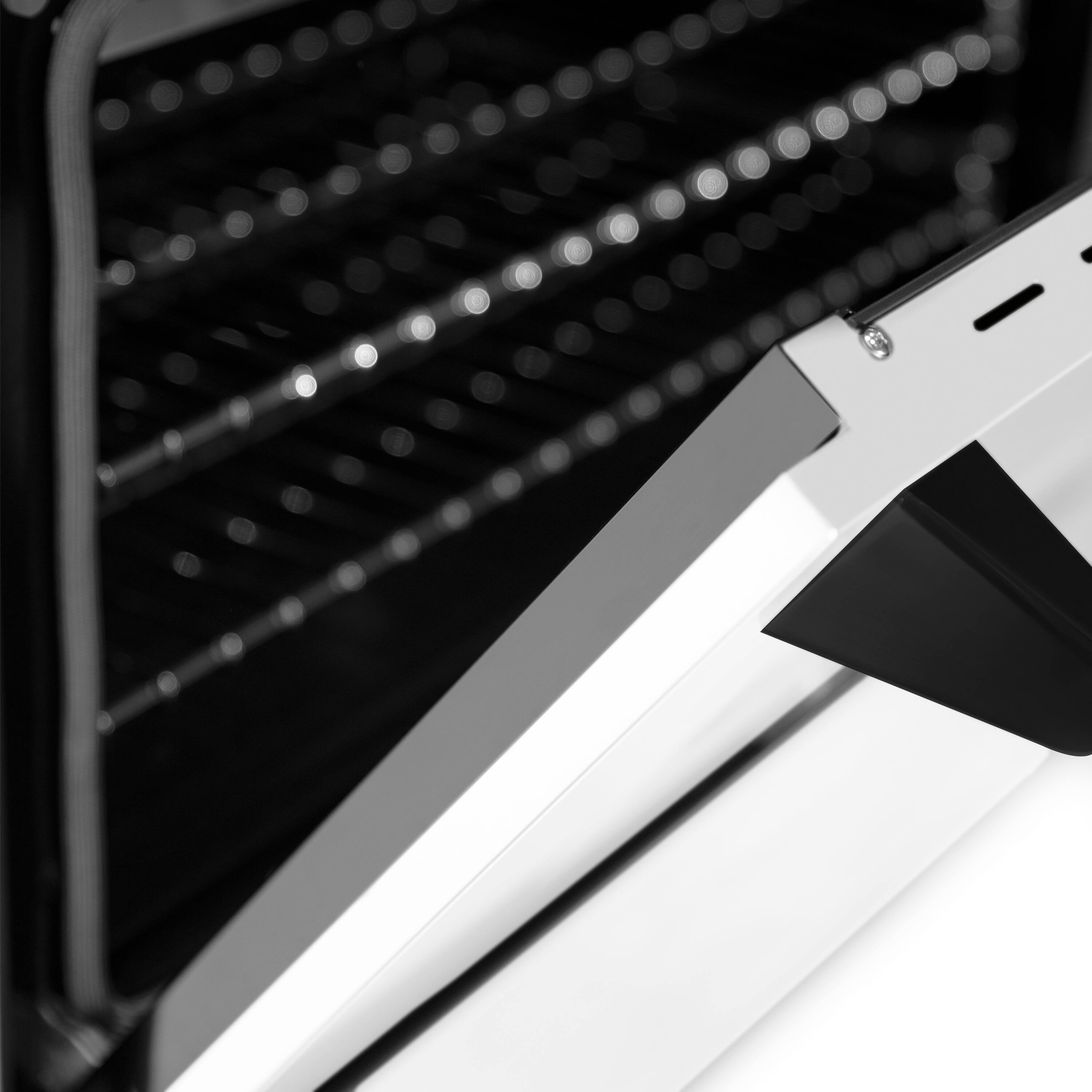 Alt View 3. ZLINE - Autograph 48" Legacy Dual Fuel Range w/ 7 Burners & White & Black Accents (RAZ-WM-48-MB) - Stainless steel.