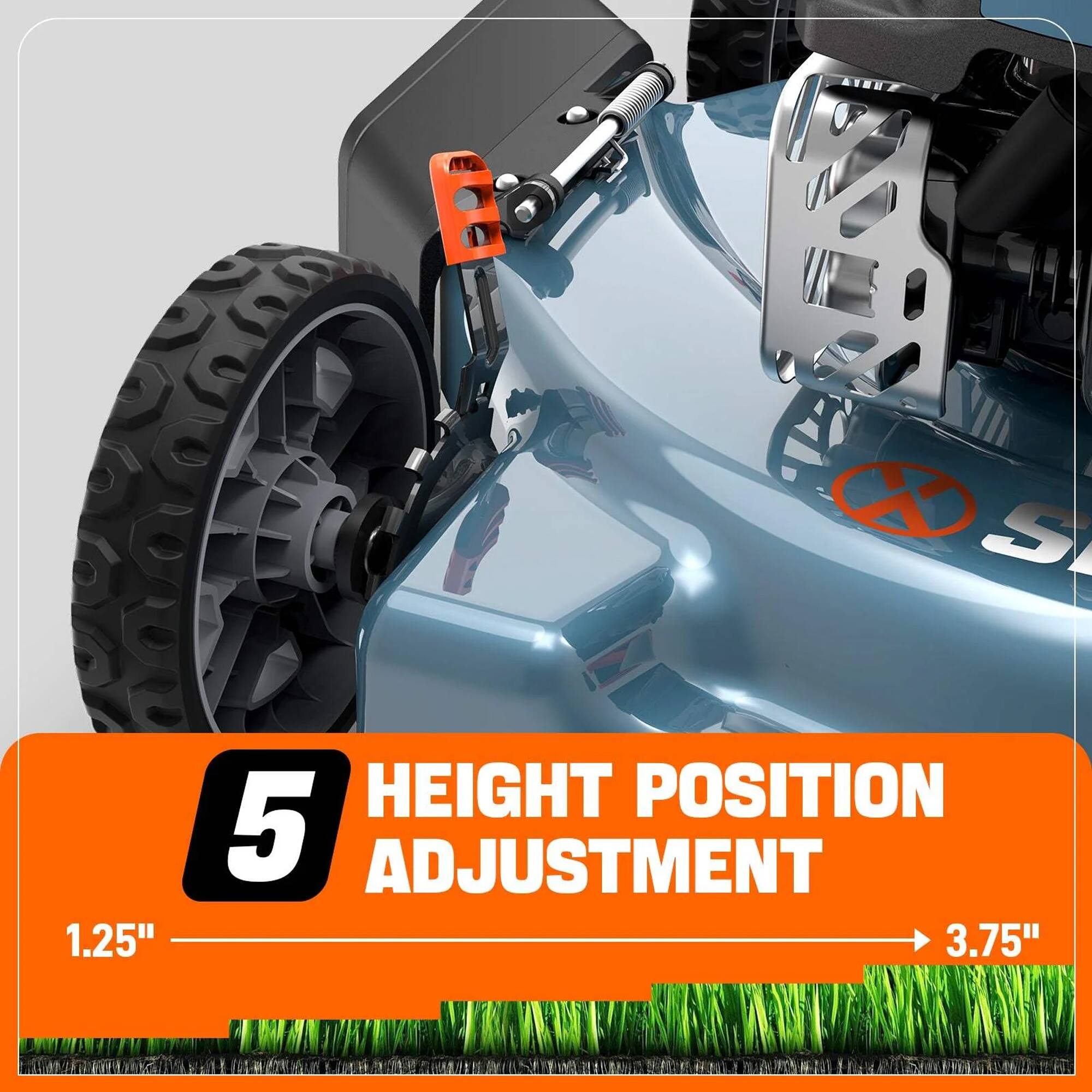 5 Height Position Adjustment  
1.25"  
3.75"