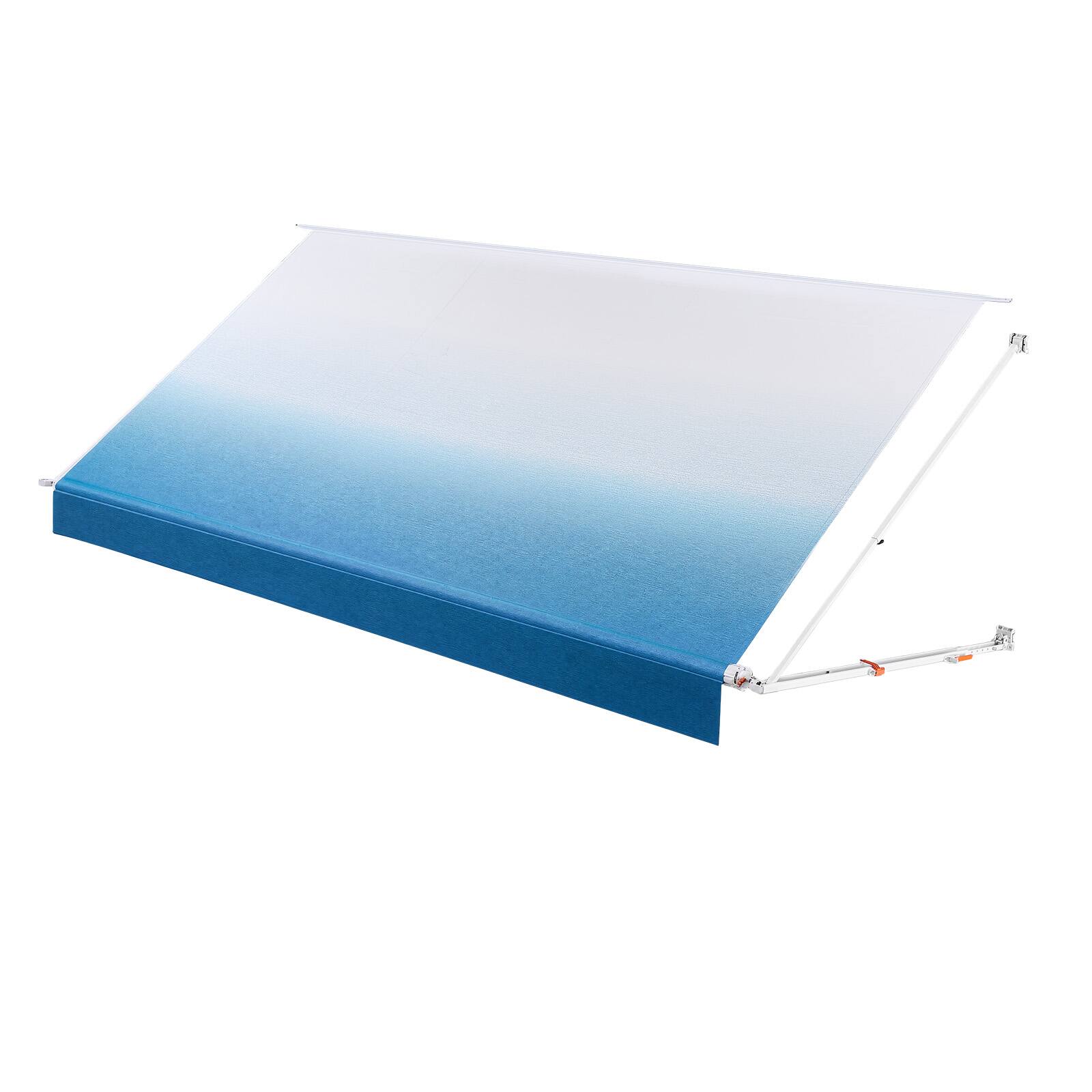 Alt View 5. VEVOR - Manual RV Awning Complete Kit, 15.12FT Retractable RV Awning with Aluminum Alloy Frame & Waterproof PVC Fabric - Gradient Blue.
