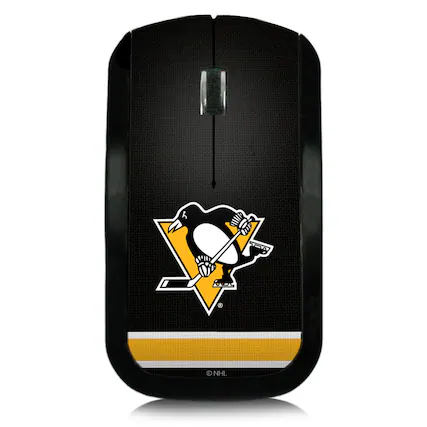 Front. Keyscaper - Pittsburgh Penguins Stripe Wireless Mouse - Multicolor.