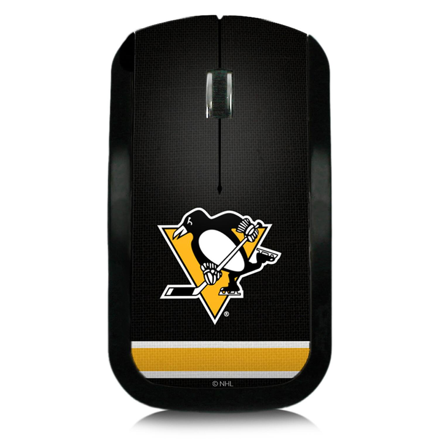 Front. Keyscaper - Pittsburgh Penguins Stripe Wireless Mouse - Multicolor.