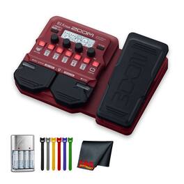 Zoom - B1X Four Bass Multi-Effects Pedal, 4xAA WITH CHARGER, Straps, Bundle