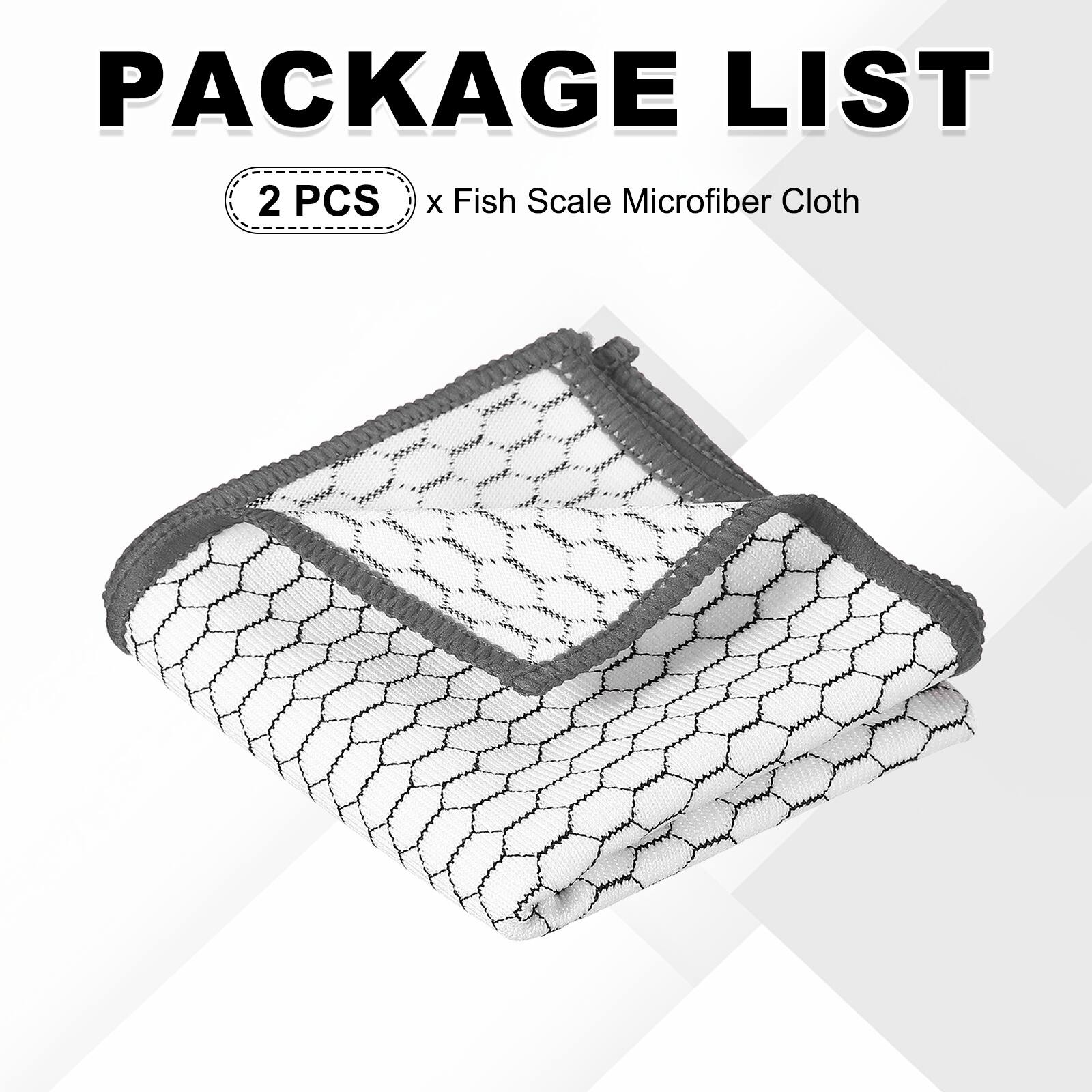 PACKAGE LIST  
2 PCS x Fish Scale Microfiber Cloth
