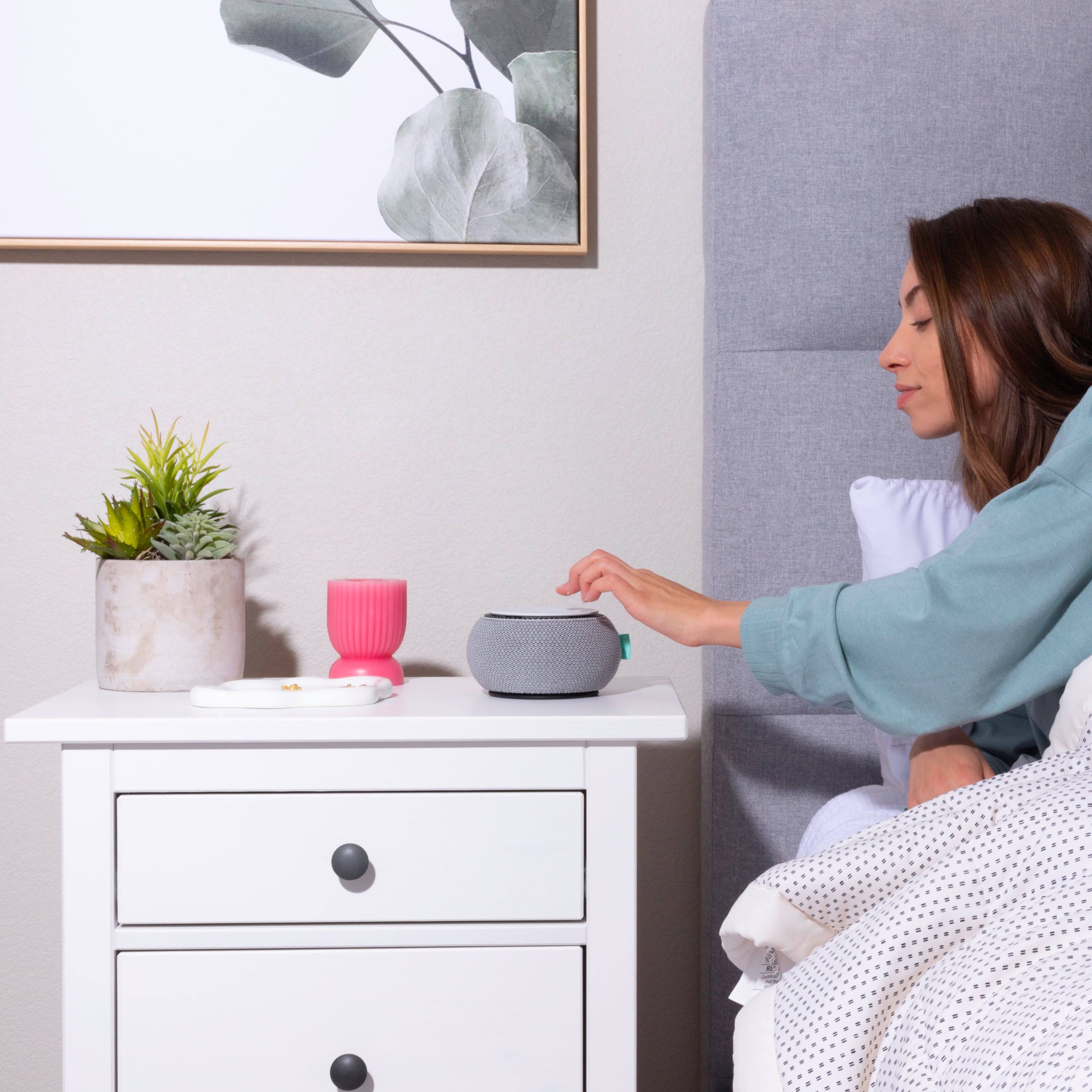 Back. SNOOZ - SNOOZ Smart White Noise Machine, Non-Looping White Noise with Real Fan Inside - Cloud.