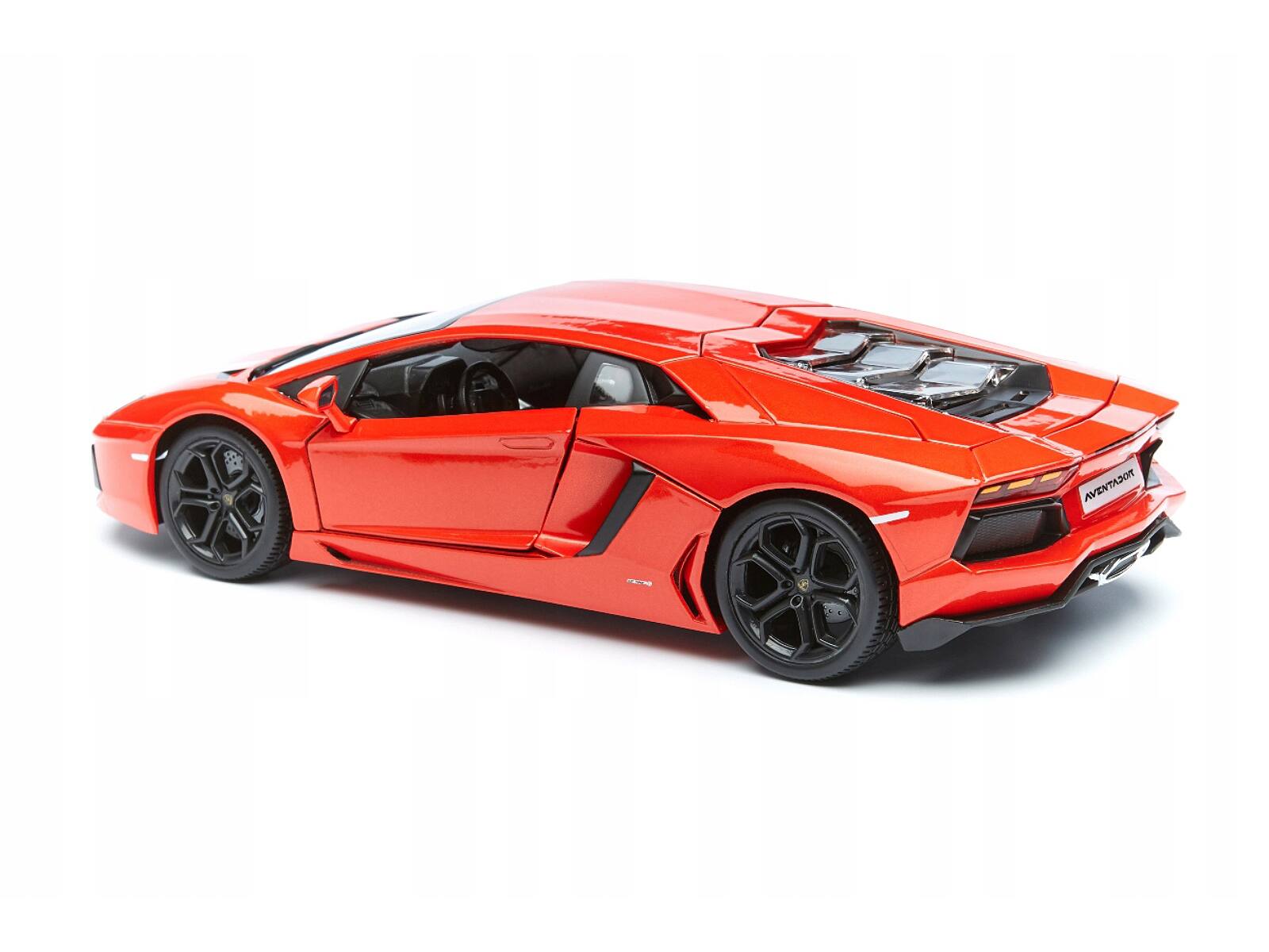 Alt View 4. Bburago - 2012 Lamborghini Aventador LP700-4 Orange 1/18 Diecast Model Car by Bburago.
