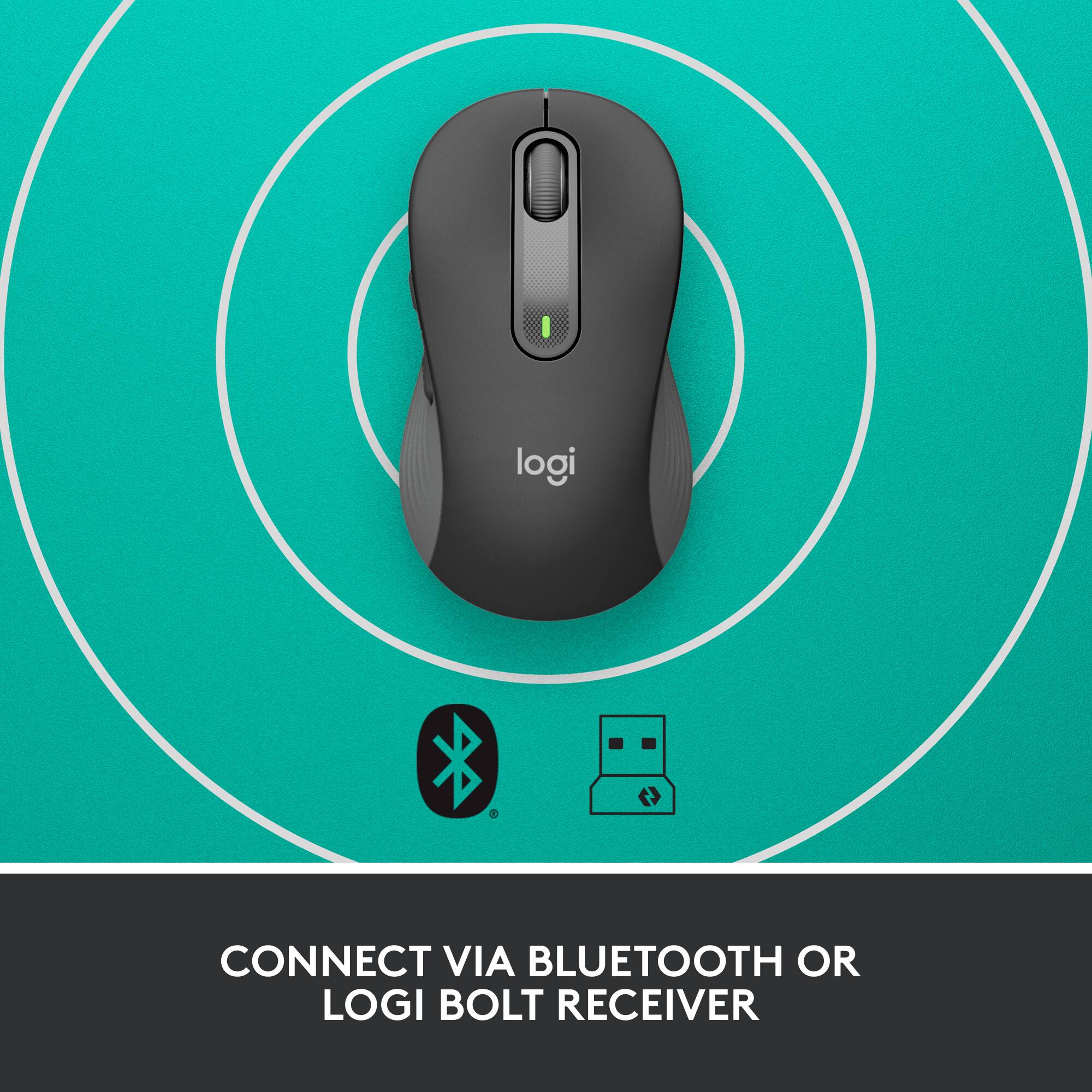 logi

CONNECT VIA BLUETOOTH OR LOGI BOLT RECEIVER