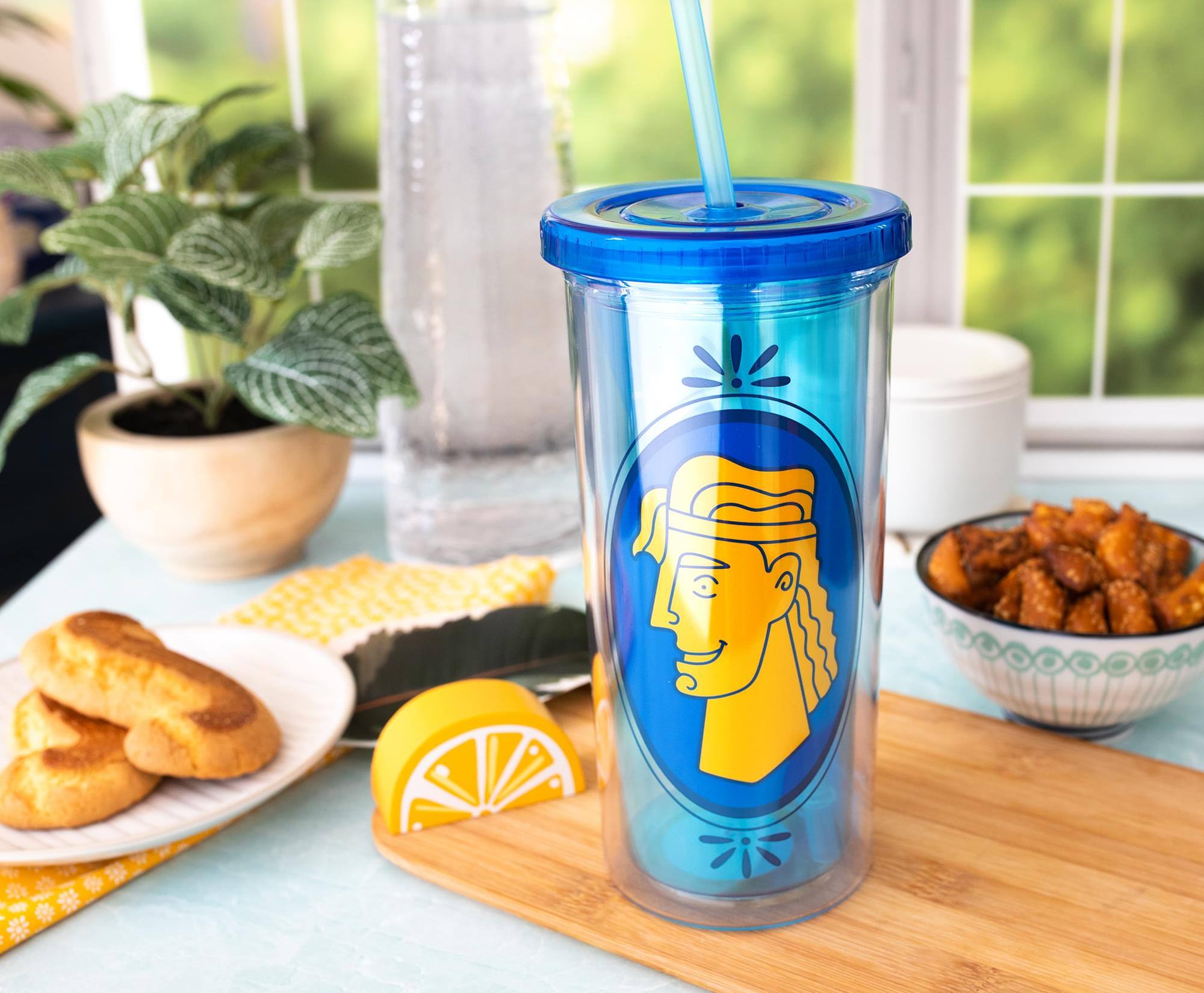 Alt View 10. Disney - Disney Hercules Double-Walled Tumbler With Lid and Straw | Holds 20 Ounces - Blue.