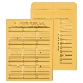 Staples - Adhesive Inter-Departmental Kraft Envelope, 10" x 13", 100/Box - Brown