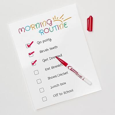 MORNING ROUTINE

- Go potty
- Brush teeth
- Get dressed
- Eat breakfast
- Shoes/Jacket
- Lunch box
- Off to school