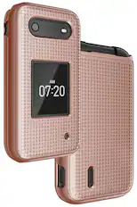 Front. Nakedcellphone - Hard Case for Nokia 2760 2780 Flip Phone - Rose Gold.