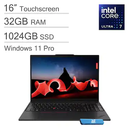 16" Touchscreen
32GB RAM
1024GB SSD
Windows 11 Pro
Intel Core Ultra 7
Lenovo