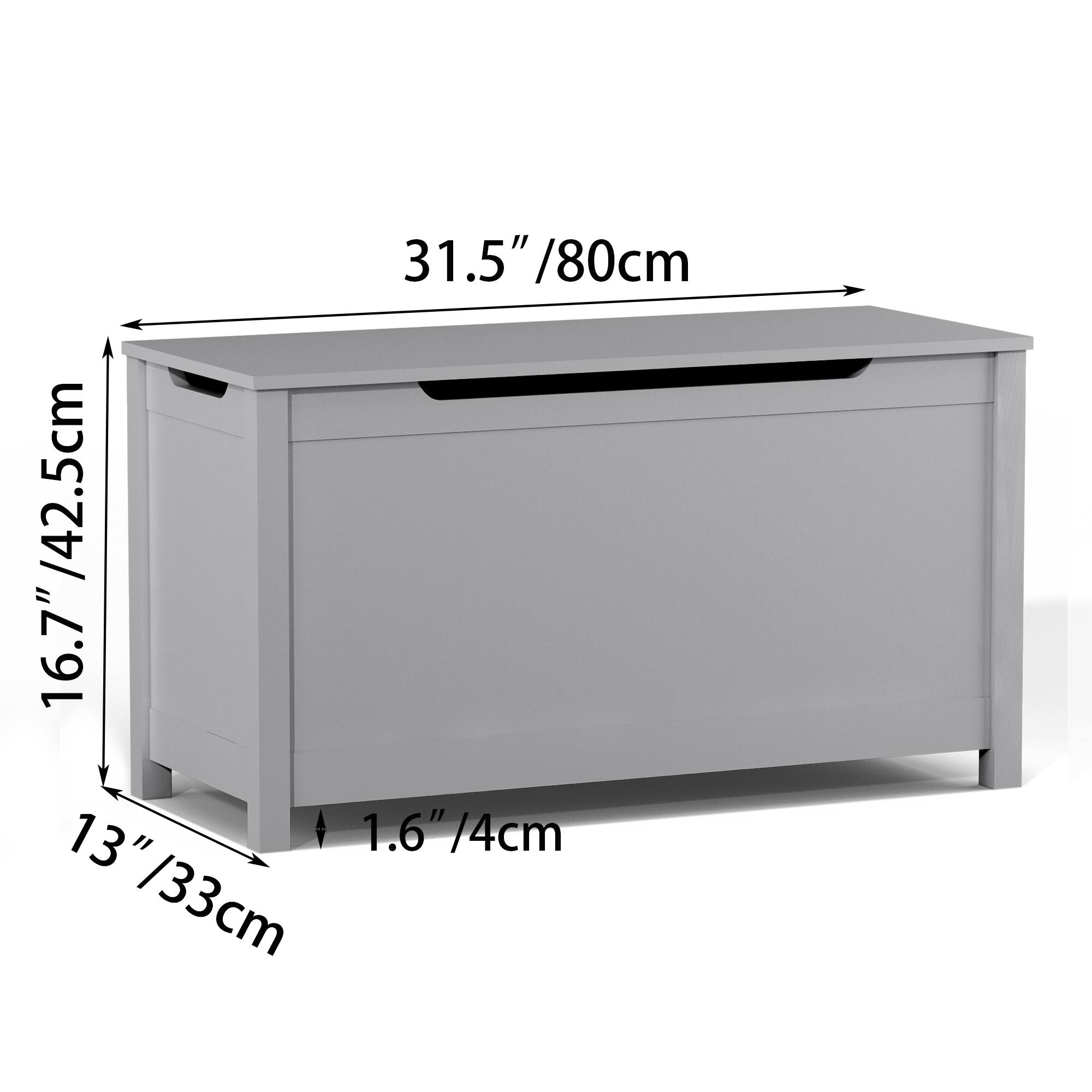1.5"/80cm  
16.7" /42.5cm  
13"  
1.6"/4cm /33cm