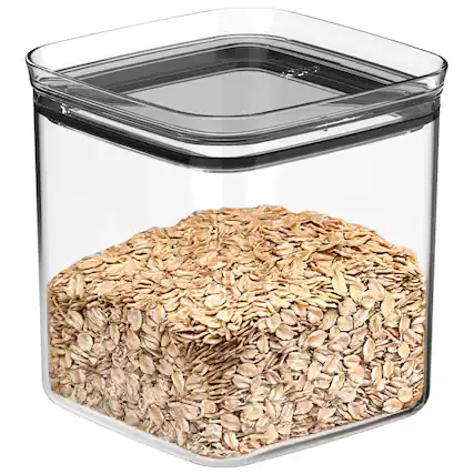 OU - Airtight Food Storage Container 9.7 Cup, BPA Free, Plastic Storage Container with Leak Proof Lid - Clear