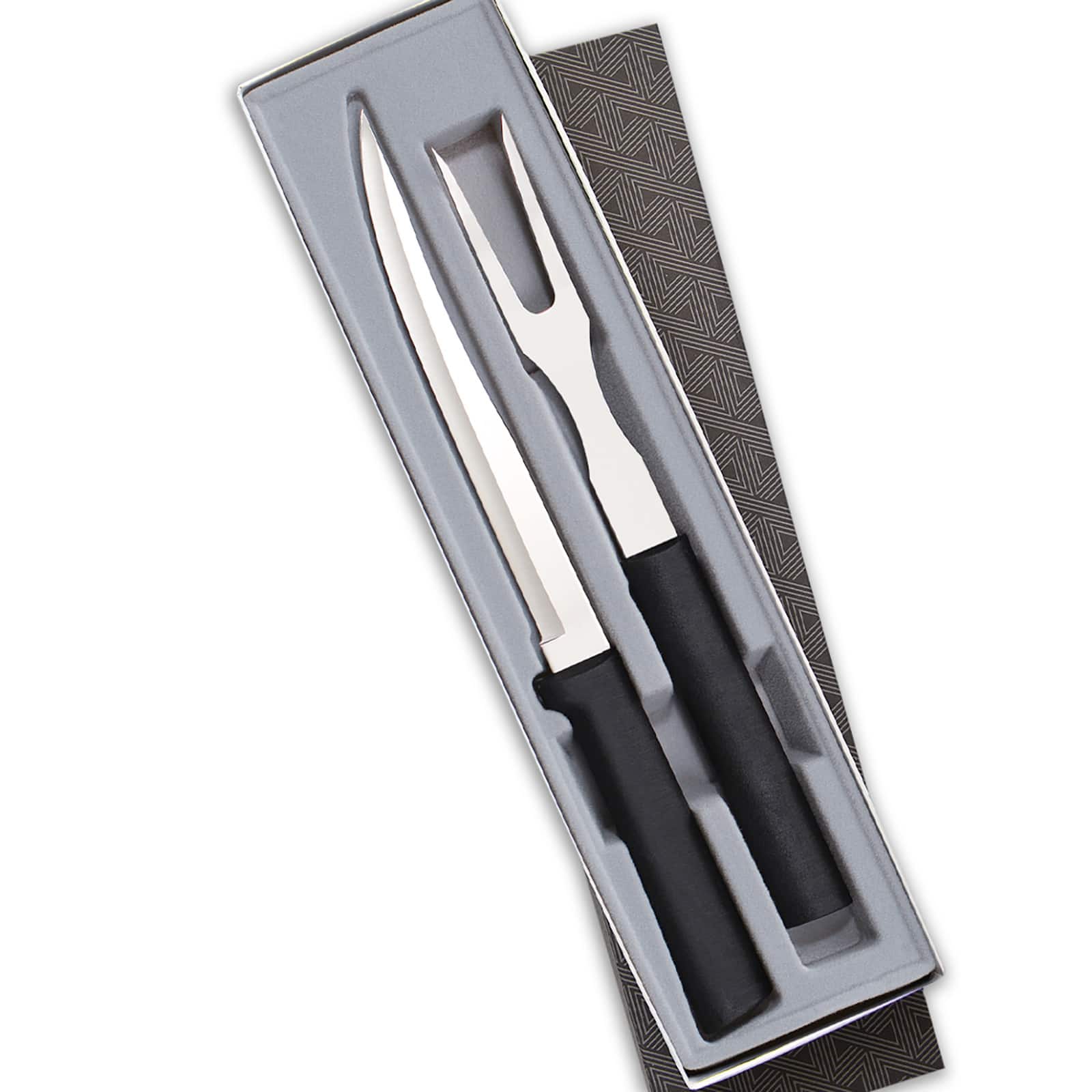 Rada - 2 Piece Carving Set in Gift Box, Handles - Black