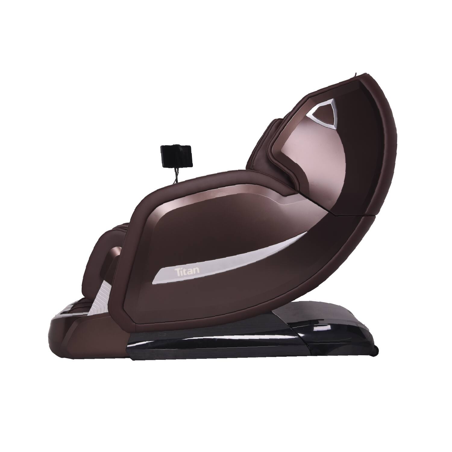 Back. Osaki - Titan - Advent 4D Zero Gravity Chair with Spinning Calf Massage - Brown.