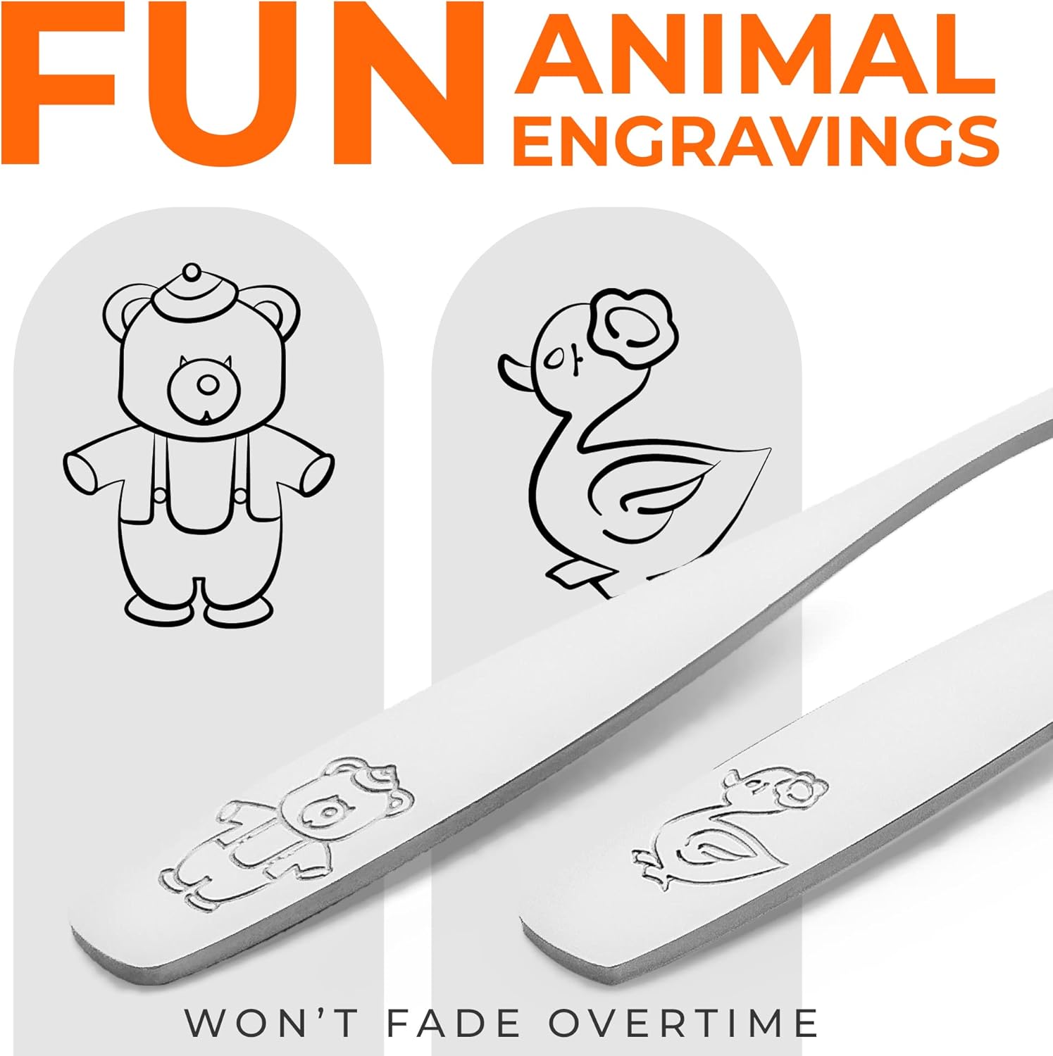FUN ANIMAL ENGRAVINGS  
WON'T FADE OVERTIME