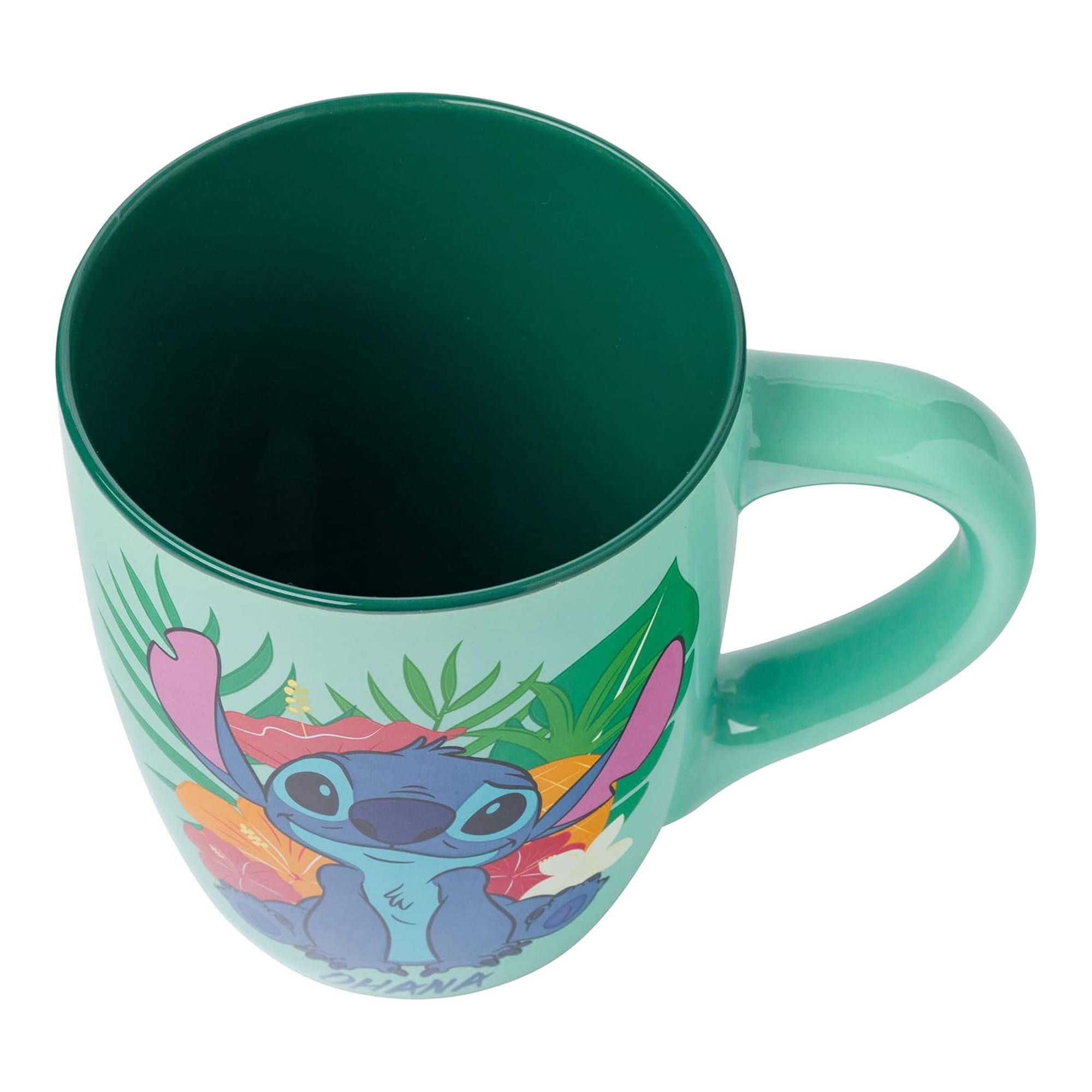 Alt View 1. Silver Buffalo - Disney Lilo & Stitch Tropical Ohana Sitting 25 Ounce Ceramic Mug - Blue.