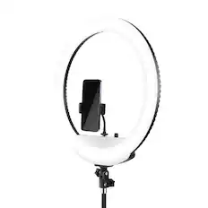 Front. Lume Cube - Lume Cube 18" Portable Bi-Color LED Ring Light with Stand (without Battery).