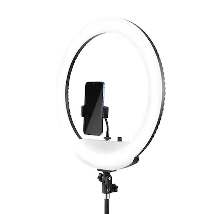 Front. Lume Cube - Lume Cube 18" Portable Bi-Color LED Ring Light with Stand (without Battery).