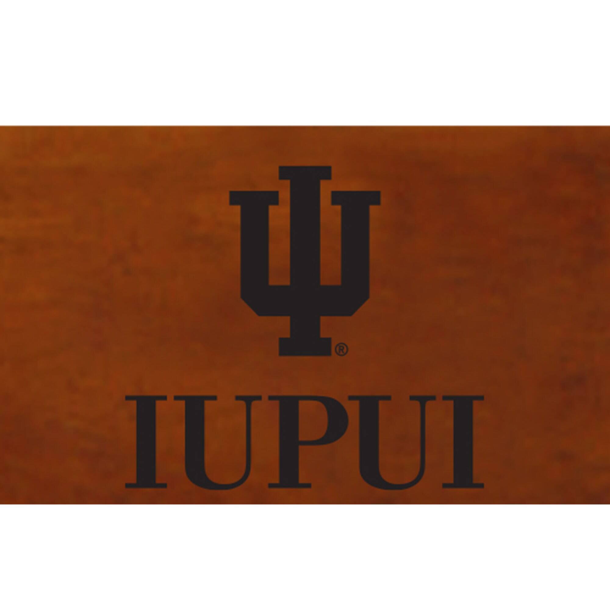 Alt View 1. Jardine - Black IUPUI Jaguars Captain's Chair with Cherry Arms & Crown - Black.