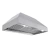 Front. Akicon - Akicon 36 in. 600 CFM Ducted Range Hood Insert with 4 Speed, 3 LED Lights and Heat Sensor Auto Speed - Stainless steel.