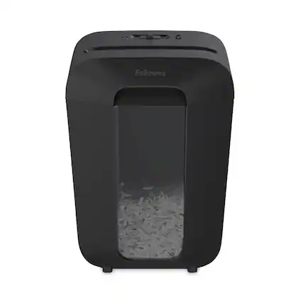 Front. Fellowes - 4402901 Powershred LX70 11 Manual Sheet Capacity Cross-Cut Shredder - Black.
